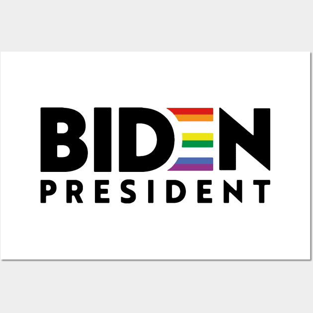 Joseph Biden Gay Pride Shirt| Joe Biden LGBT Rainbow | Biden Harris 2024 Wall Art by BlueWaveTshirts